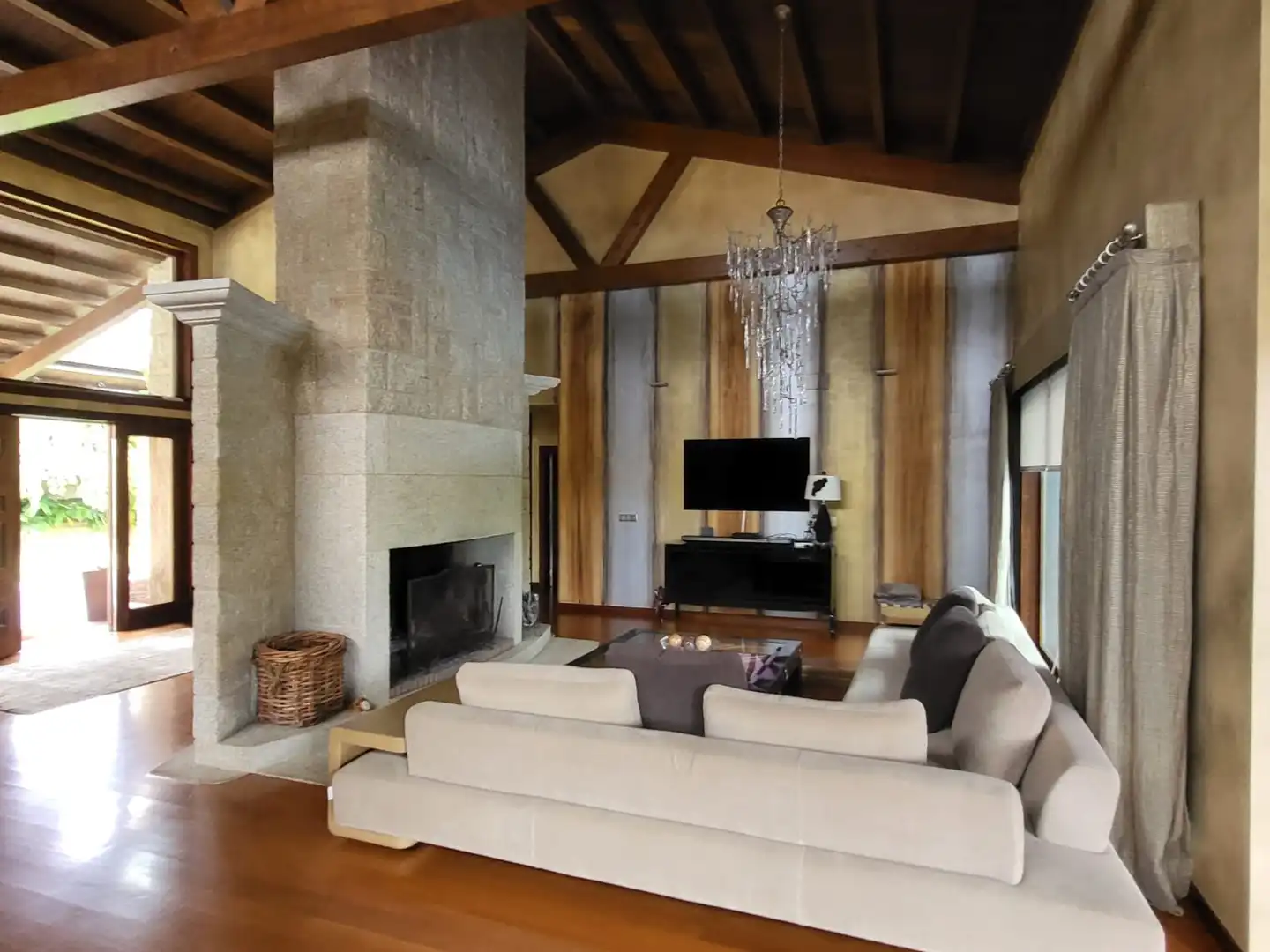Sala d'estar de Casa o xalet en venda en Nigrán amb Aire condicionat, Calefacció i Jardí privat