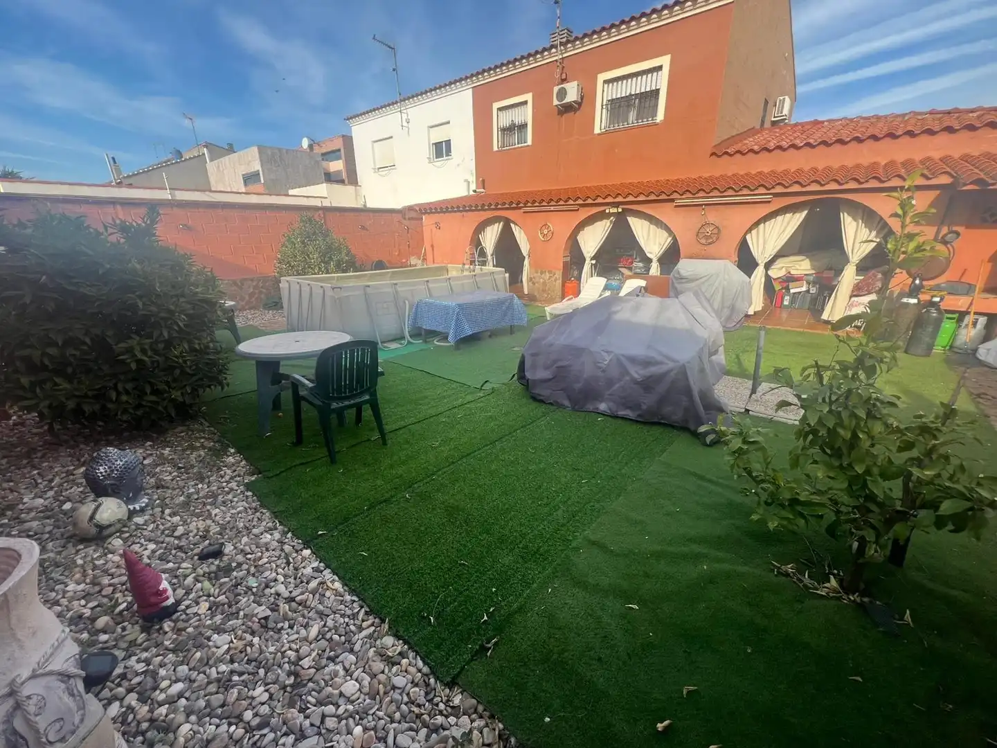 Terrace of Detached homes for sale in Argamasilla de Calatrava  with Air Conditioner, Heating and Private garden