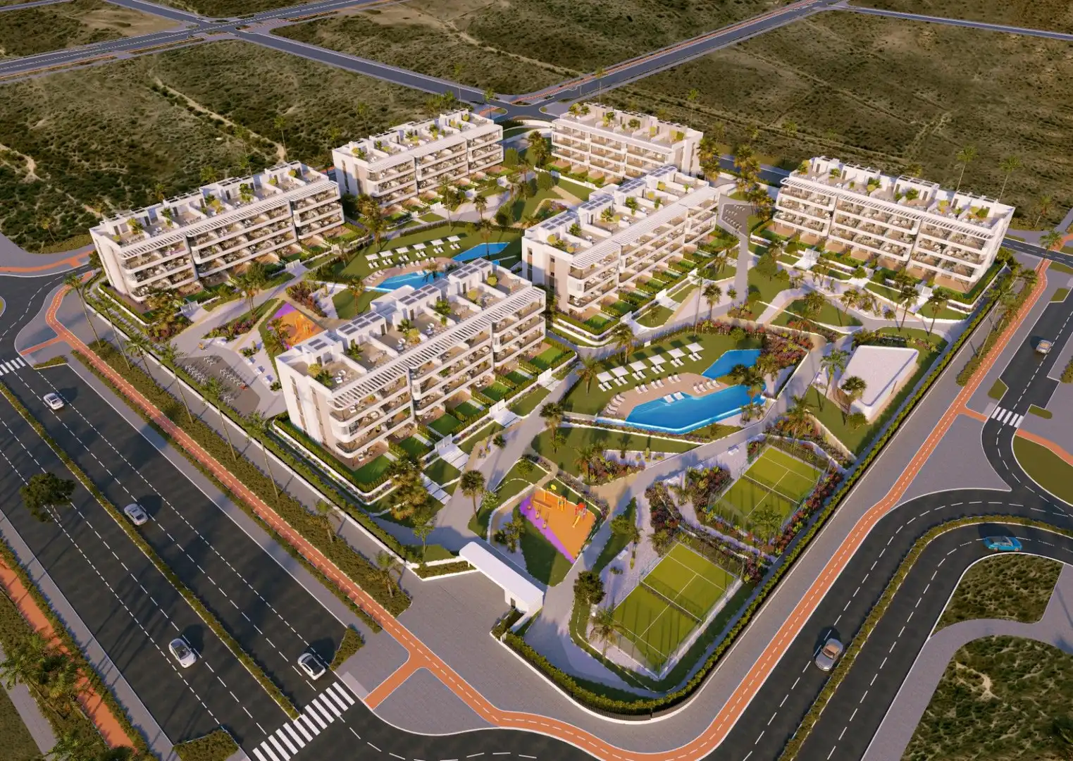 Vista exterior de Apartament en venda en La Hoya  amb Traster i Piscina comunitària