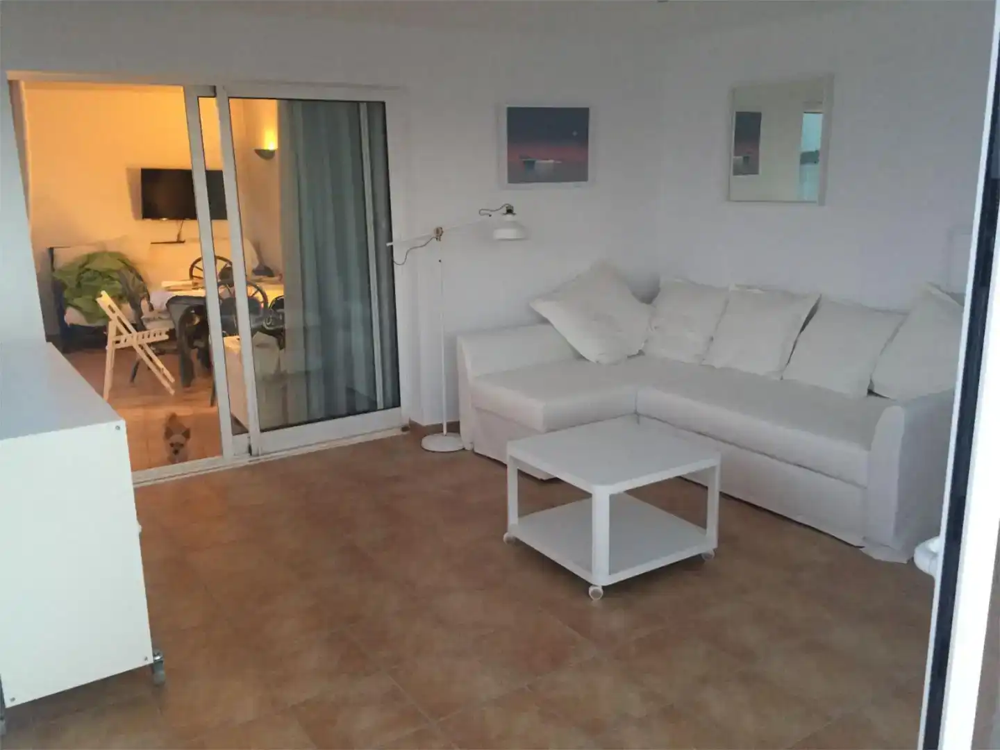 Sala de estar de Piso en venta en Santa Eulària des Riu con Aire acondicionado, Piscina y Balcón