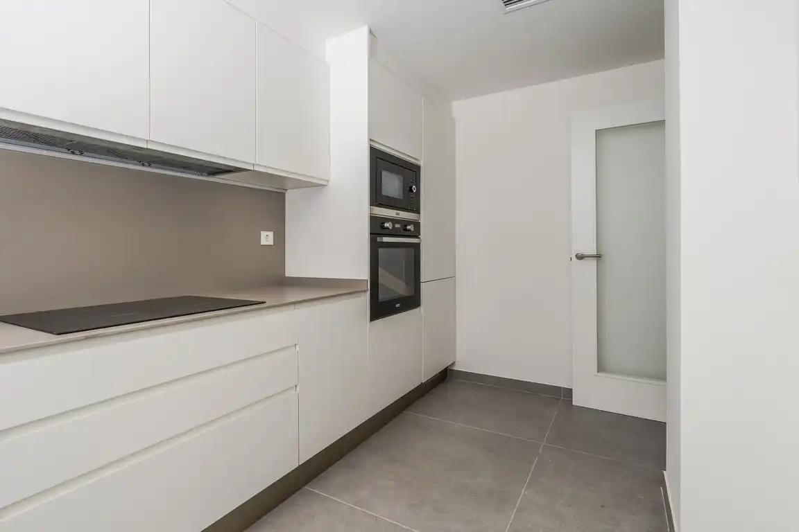Kitchen of Flat for sale in Jávea / Xàbia  with Air Conditioner, Private garden and Storage room