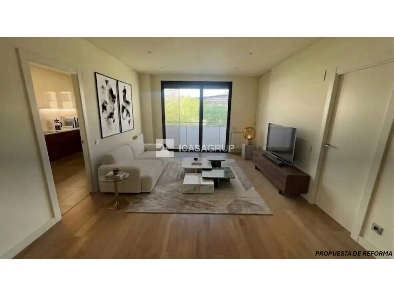 Living room of Flat for sale in Barcelona  with Air Conditioner, Heating and Parquet flooring