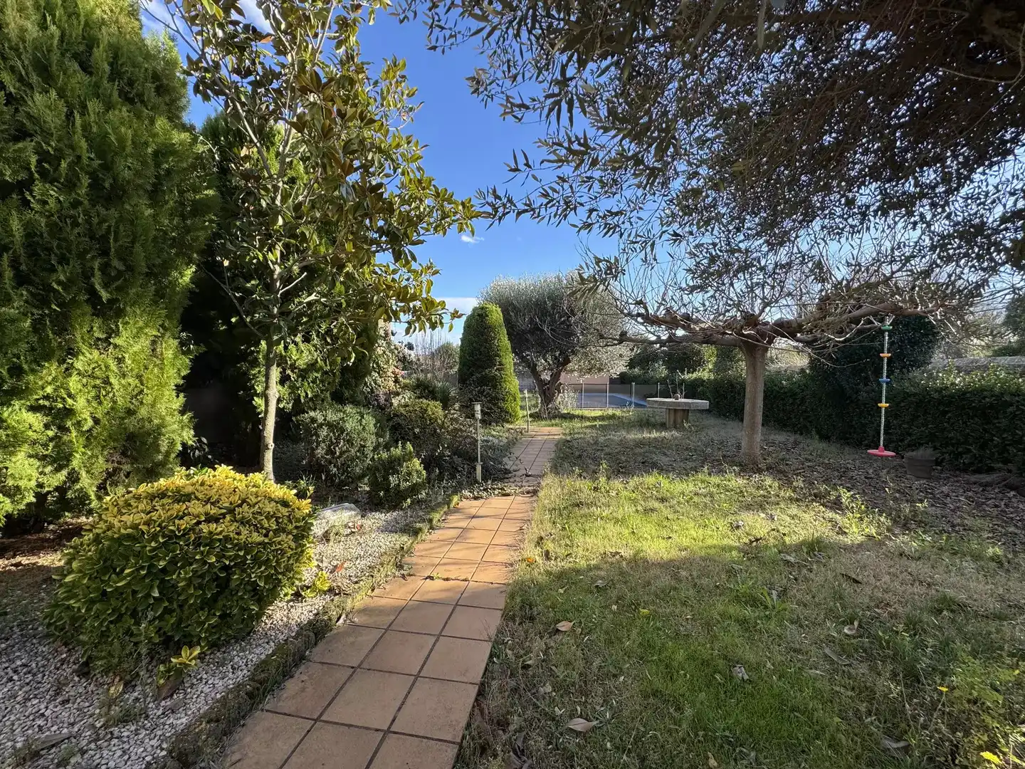 Jardí de Casa o xalet en venda en Borrassà amb Parquet, Terrassa i Piscina