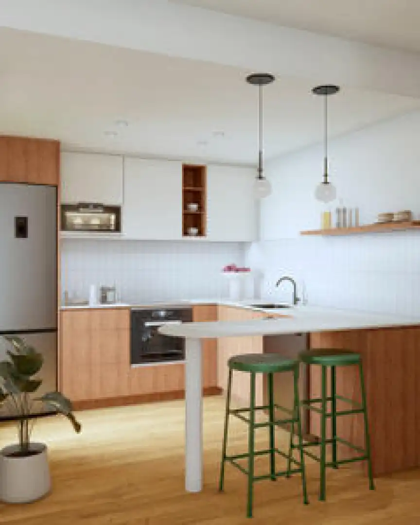 Küche von Wohnung zum Verkauf in Sant Martí de Centelles mit Heizung, Parkett und Balkon