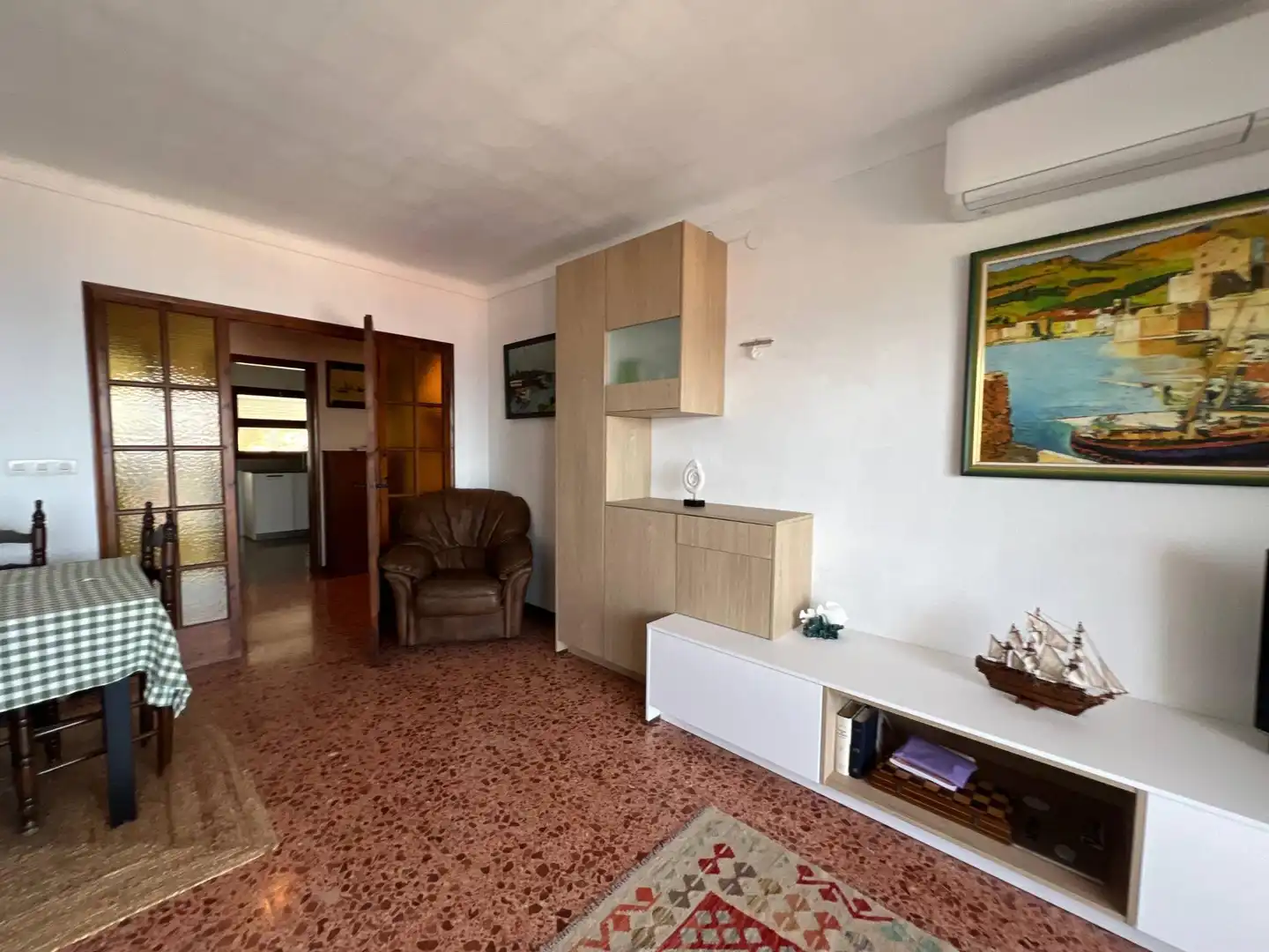 Living room of Flat for sale in Roses  with Terrace and Furnished