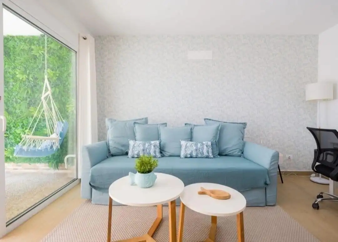 Wohnzimmer von Erdgeschoss zur Miete in San Bartolomé de Tirajana mit Terrasse, Möbliert und Gemeinschaftspool