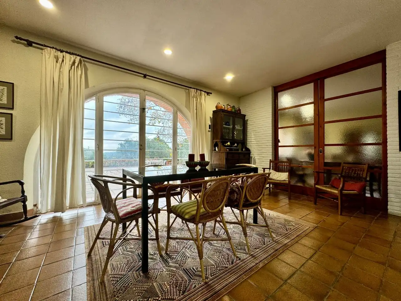 Dining room of Country homes for sale in Anglès  with Private garden, Terrace and Swimming Pool