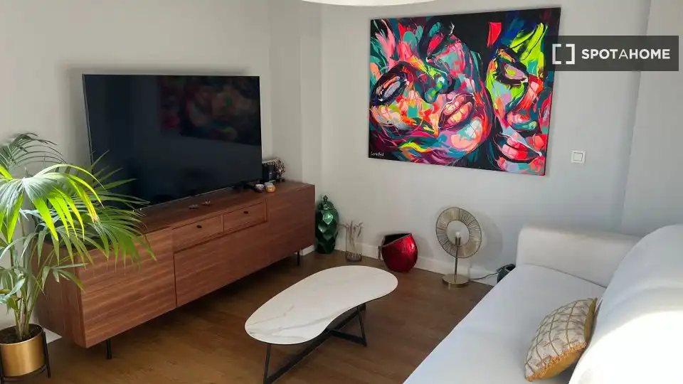Sala de estar de Piso de alquiler en Valencia con Aire acondicionado, Calefacción y Amueblado