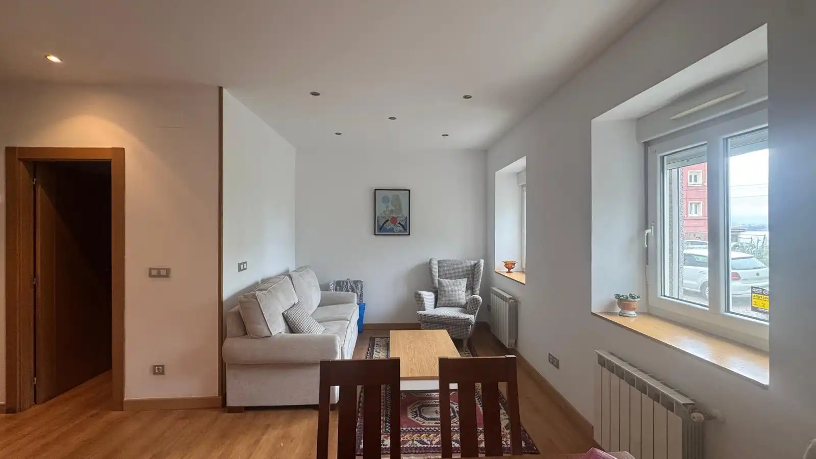 Living room of Flat for rent in Santander  with Heating, Parquet flooring and Furnished