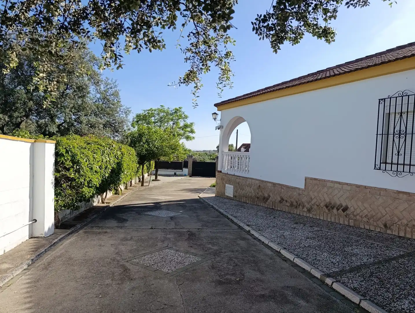 Vista exterior de Casa o chalet de alquiler en Castilblanco de los Arroyos con Jardín privado, Terraza y Piscina