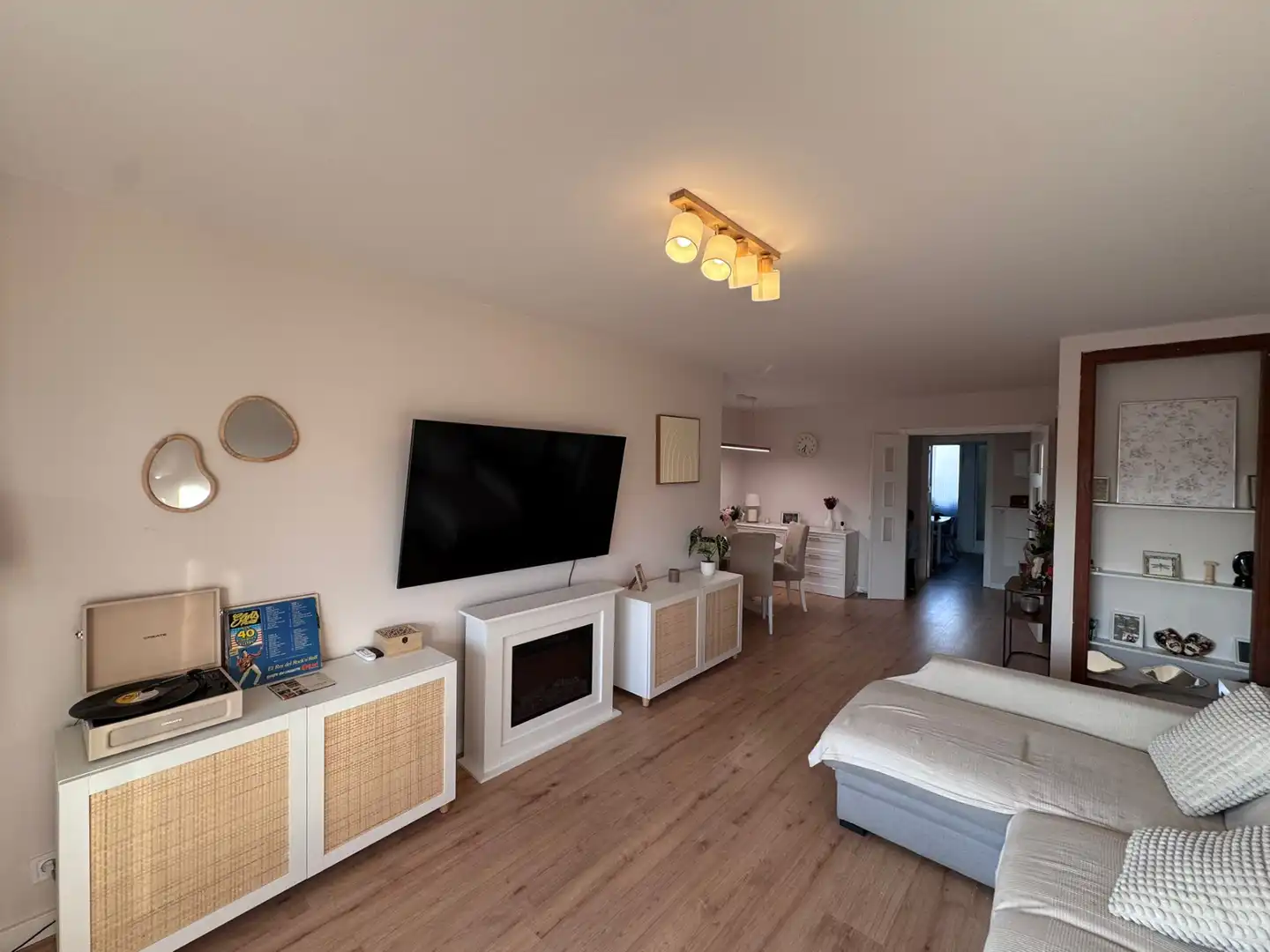 Sala de estar de Piso en venta en Badalona con Aire acondicionado, Parquet y Balcón