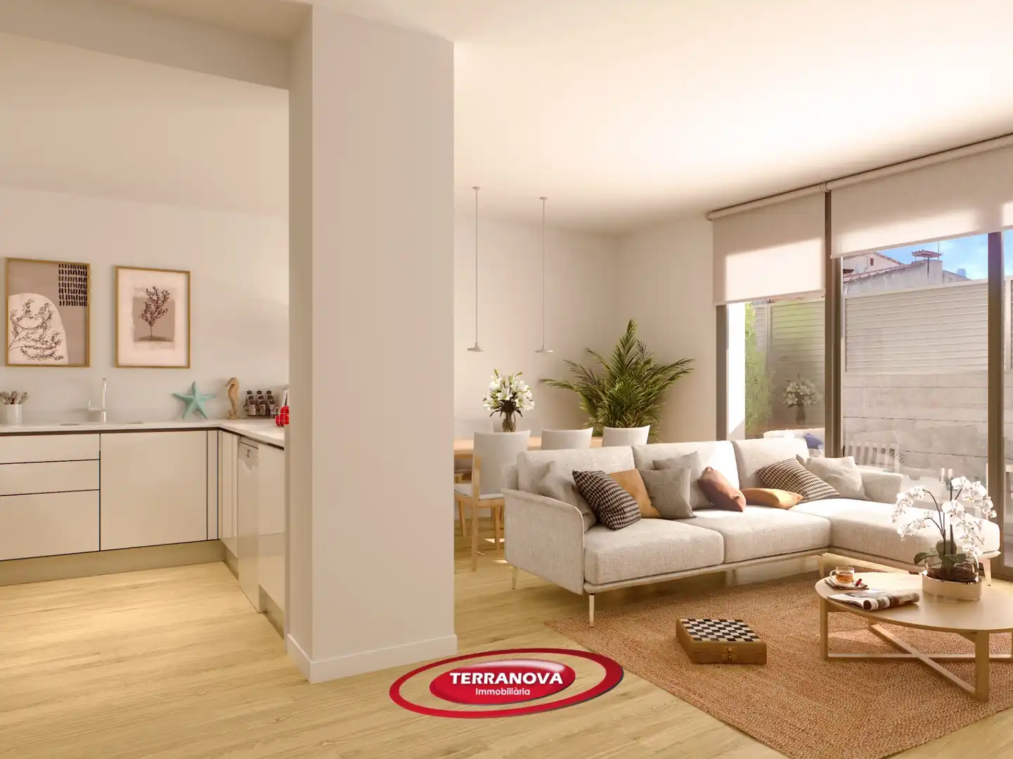 Sala de estar de Piso en venta en L'Ametlla del Vallès con Terraza