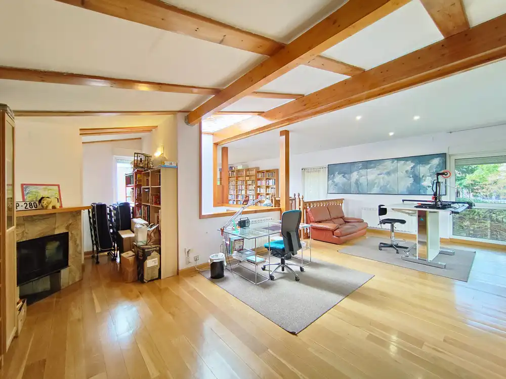 Sala de estar de Casa o chalet en venta en Guadarrama con Calefacción, Jardín privado y Parquet