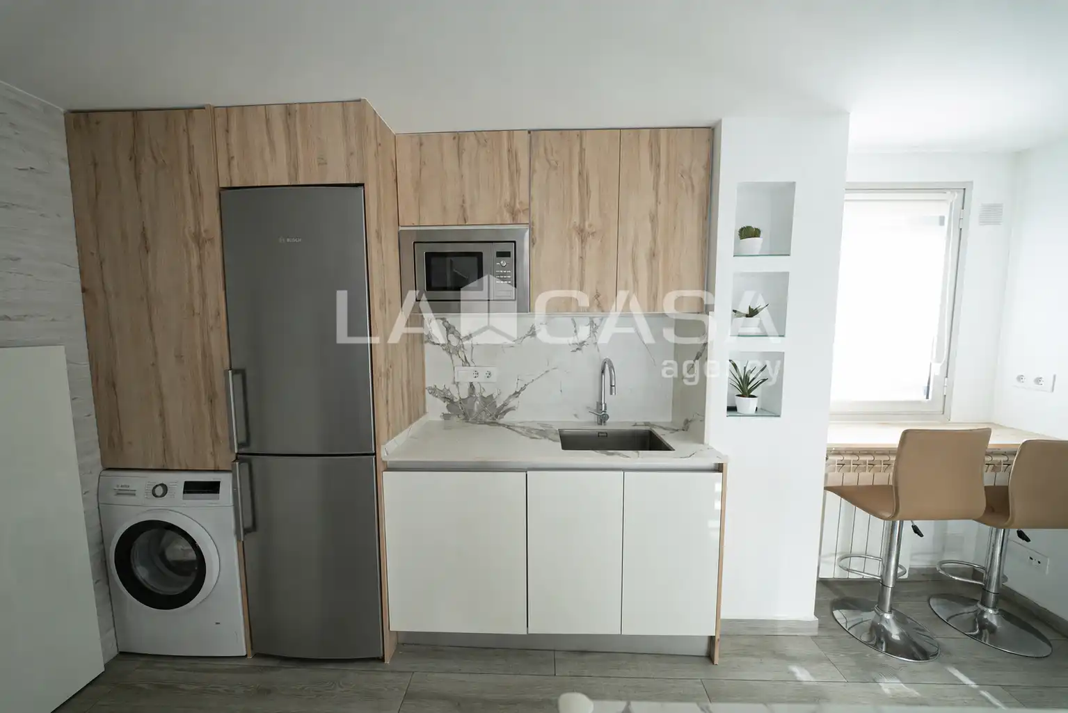 Kitchen of Attic for sale in Barcelona  with Private garden, Parquet flooring and Terrace