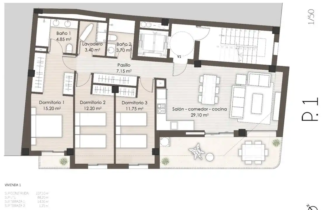 Flat for sale in Santa Pola  with Air Conditioner, Terrace and Storage room