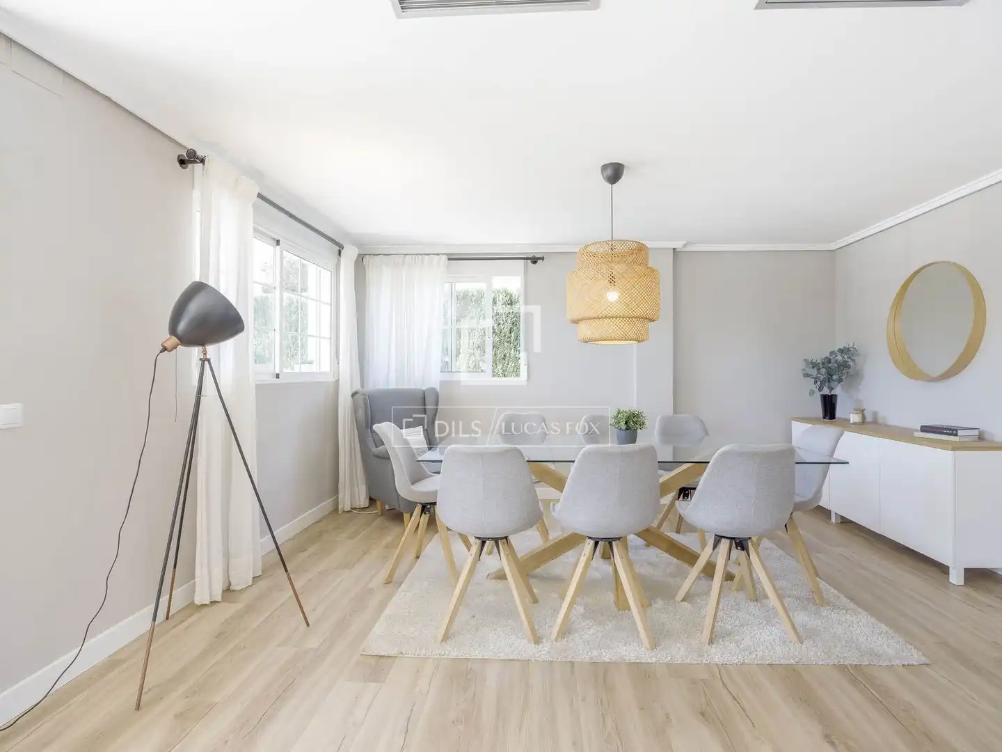 Menjador de Casa o xalet en venda en Puçol amb Aire condicionat, Jardí privat i Parquet