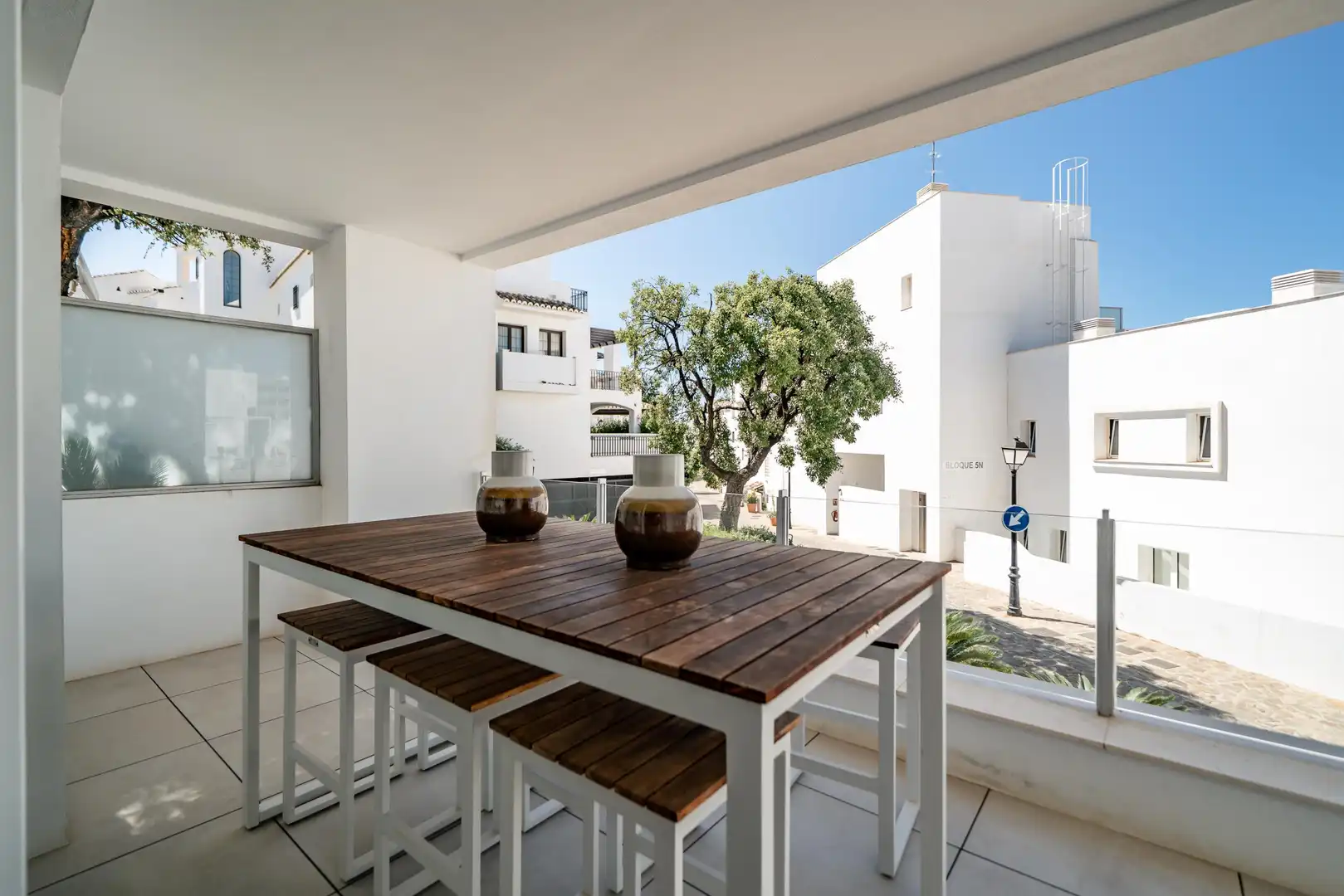 Terrasse von Maisonette zur Miete in Marbella mit Klimaanlage, Heizung und Privatgarten