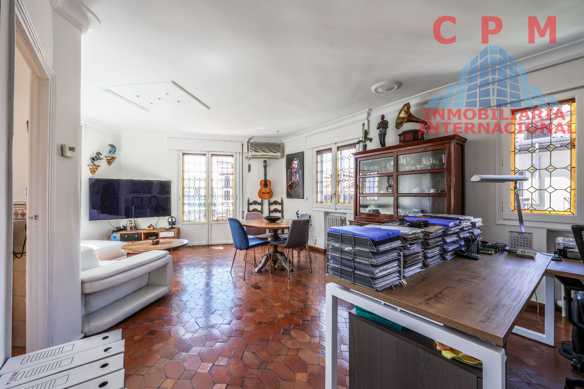 Sala de estar de Piso de alquiler en  Madrid Capital con Aire acondicionado, Calefacción y Amueblado