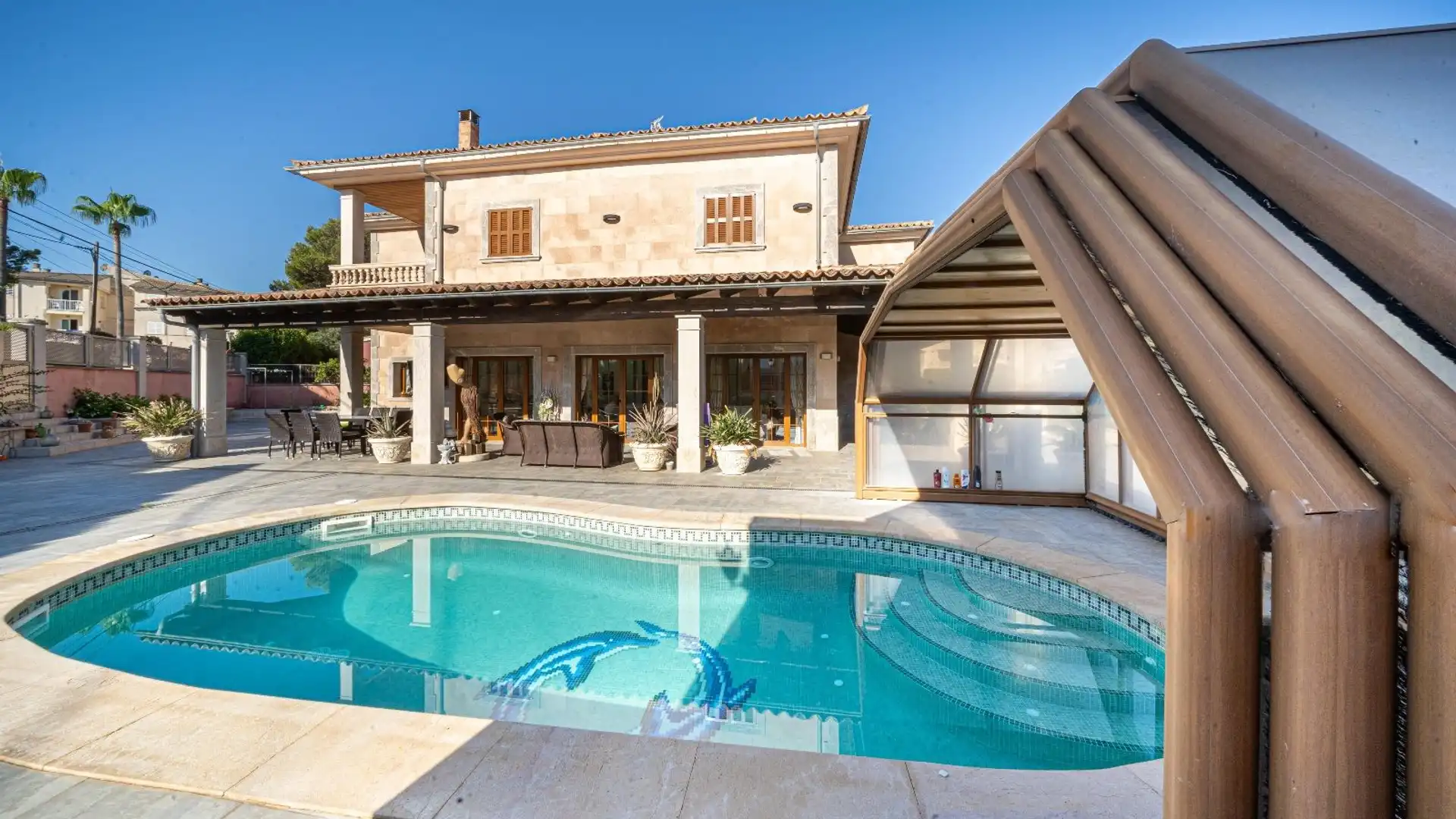 Schwimmbecken von Haus oder Chalet zum Verkauf in Santa Margalida mit Klimaanlage, Heizung und Parkett