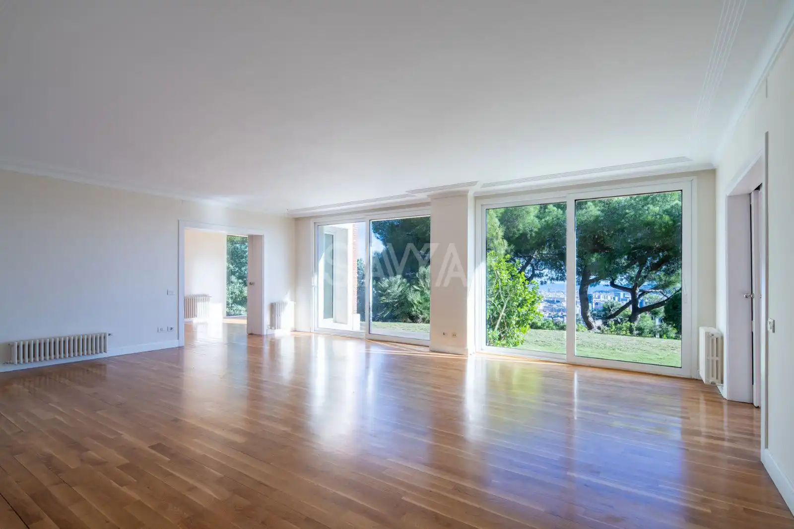 Sala de estar de Casa o chalet de alquiler en Barcelona con Aire acondicionado, Calefacción y Parquet