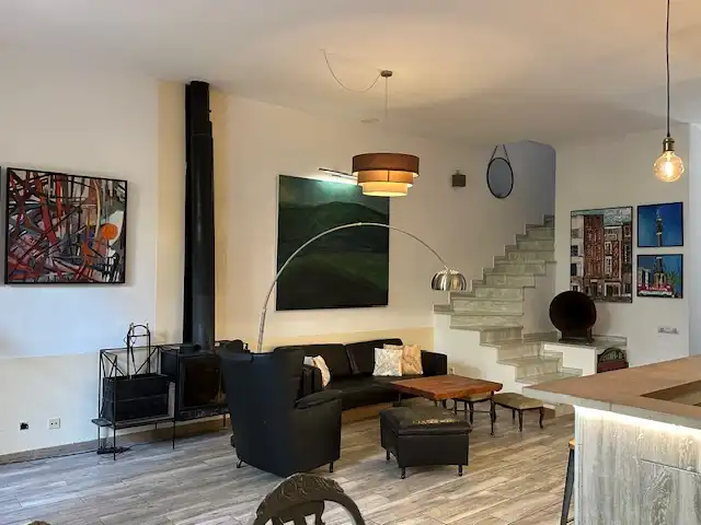 Sala de estar de Casa o chalet de alquiler en Barcelona con Aire acondicionado, Calefacción y Jardín privado