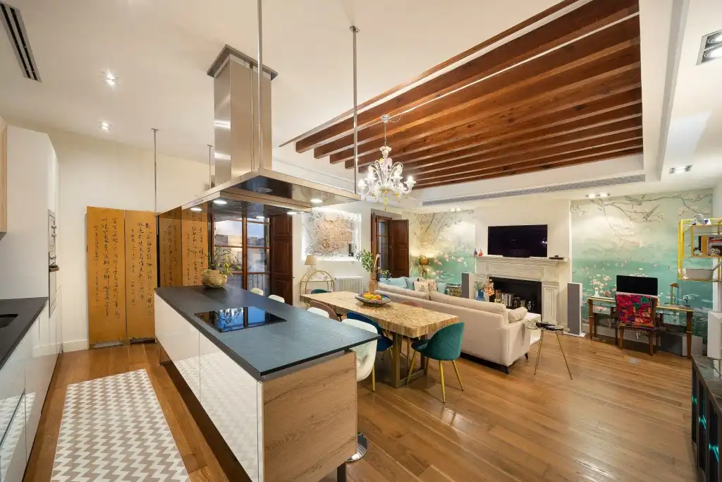 Sala d'estar de Dúplex en venda en  Palma de Mallorca amb Aire condicionat, Calefacció i Parquet