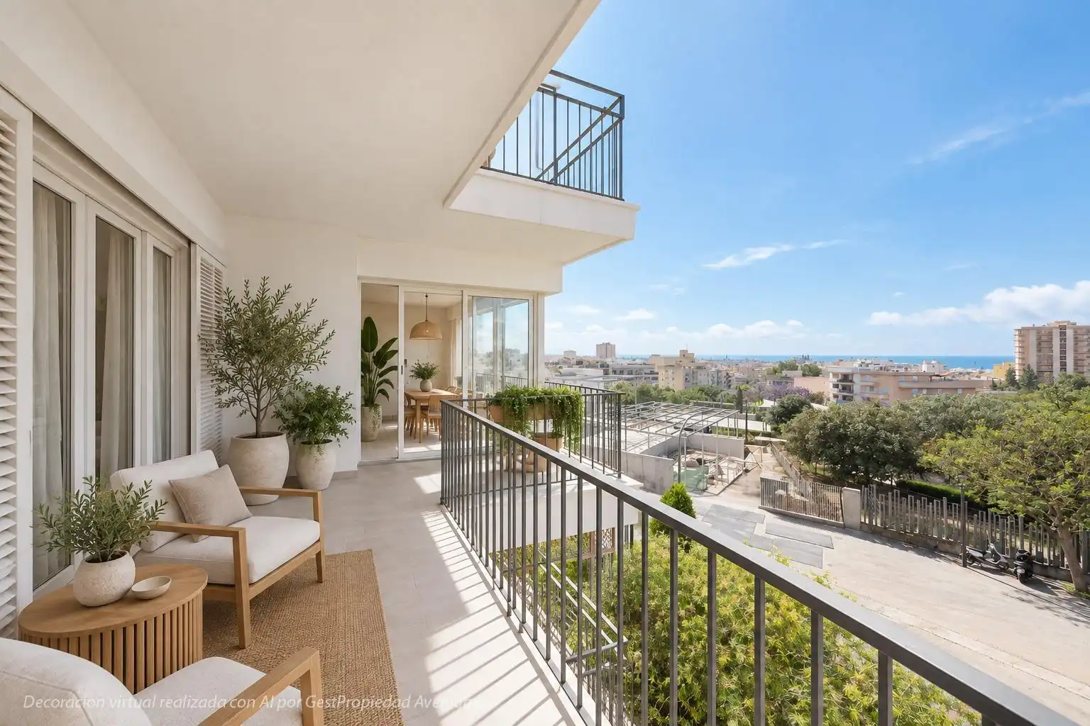 Balcony of Flat for sale in  Palma de Mallorca  with Air Conditioner, Private garden and Terrace