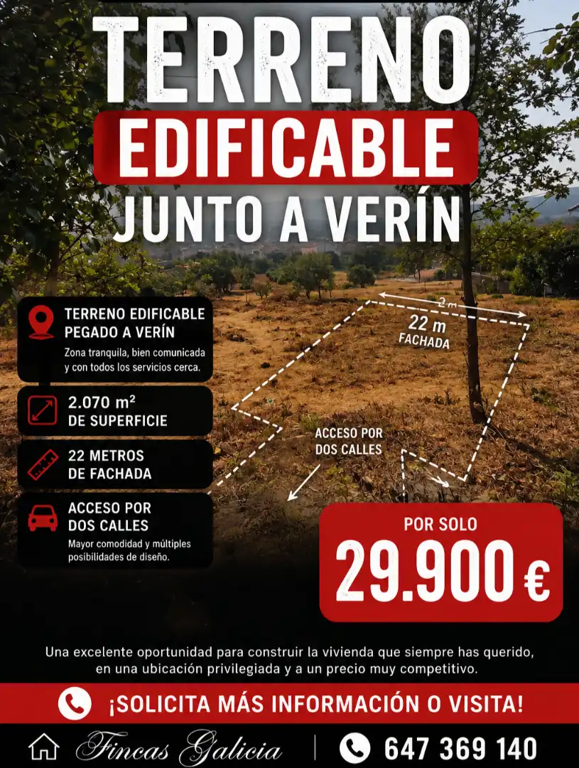 Lands and plots for sale in Verín