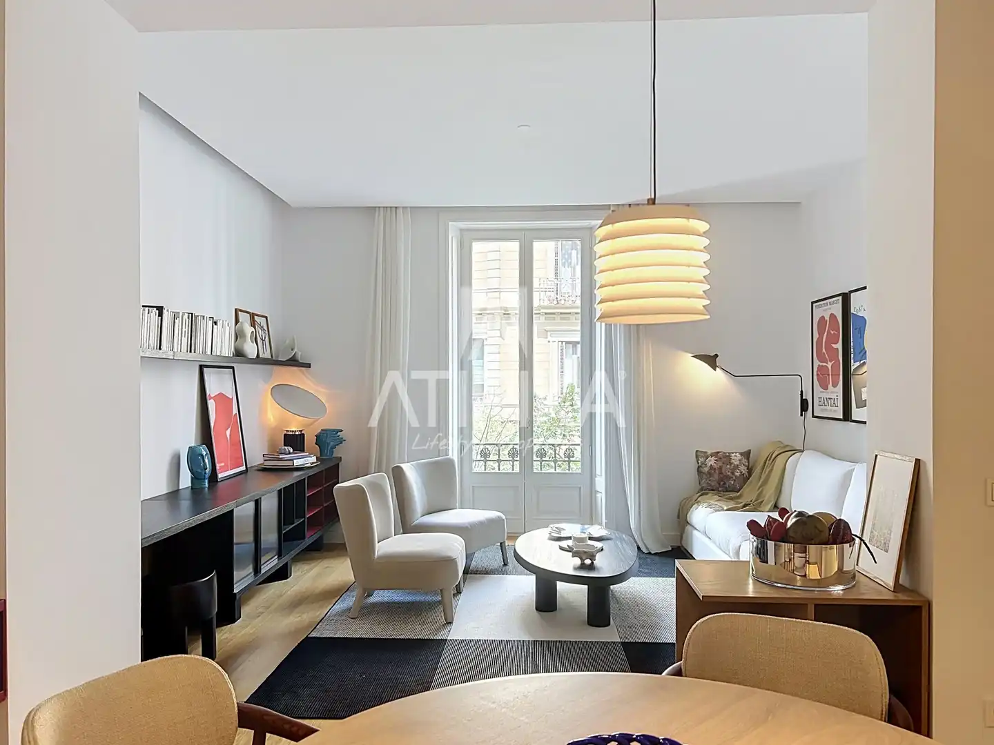 Sala d'estar de Pis de lloguer en Barcelona amb Aire condicionat, Parquet i Moblat
