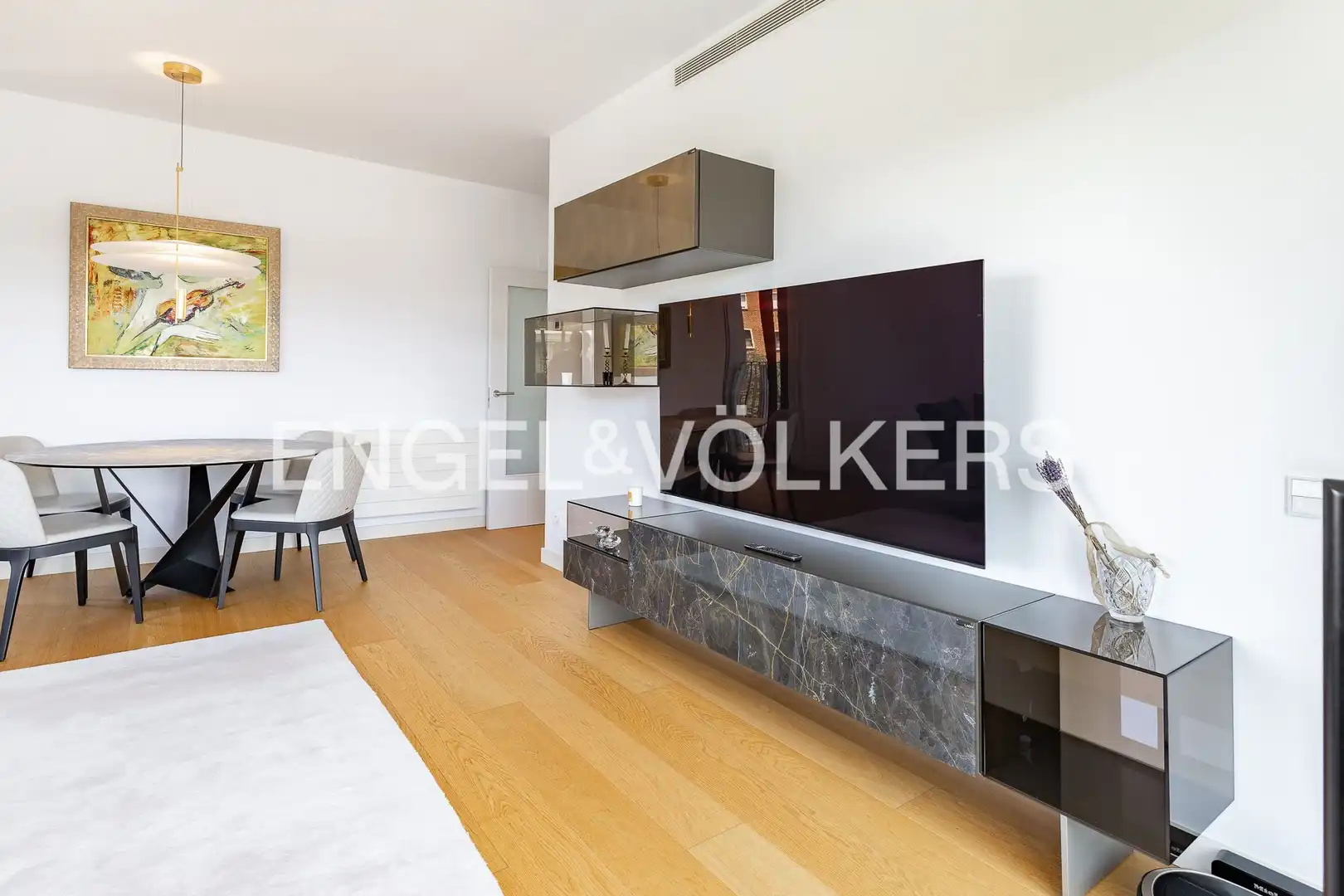 Sala de estar de Piso de alquiler en Barcelona con Aire acondicionado, Calefacción y Parquet