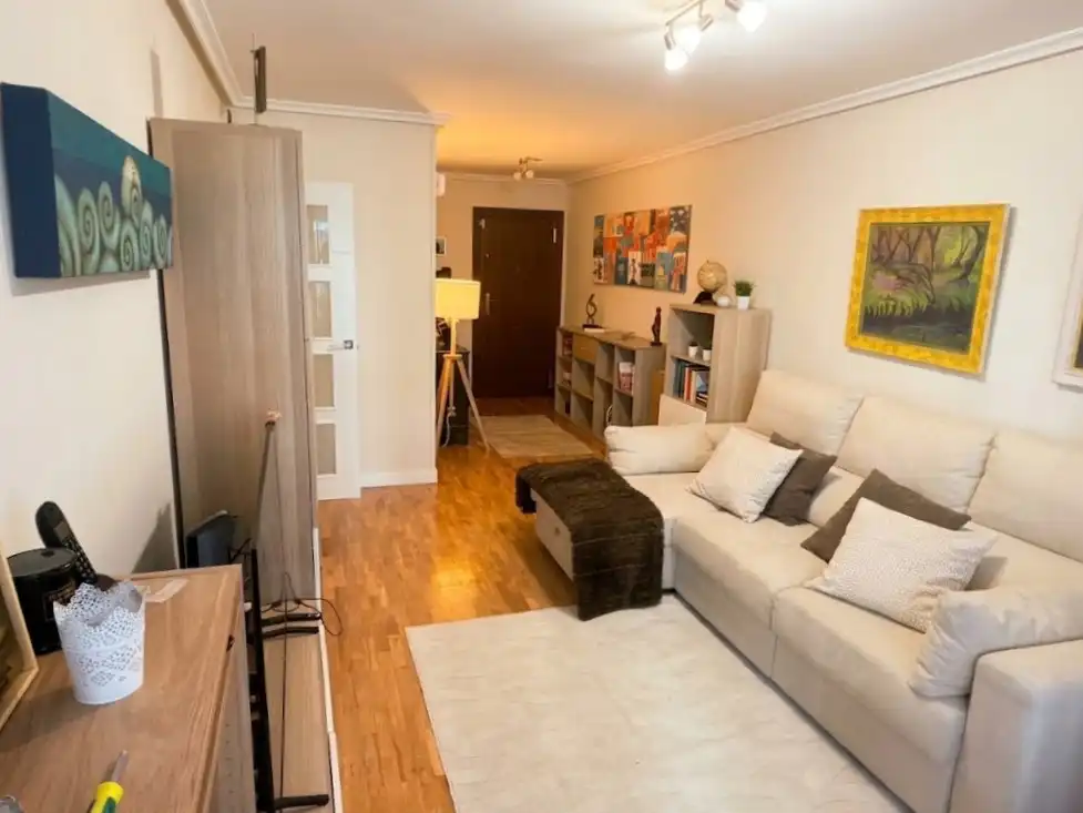Living room of Flat for sale in León Capital   with Heating, Parquet flooring and Terrace