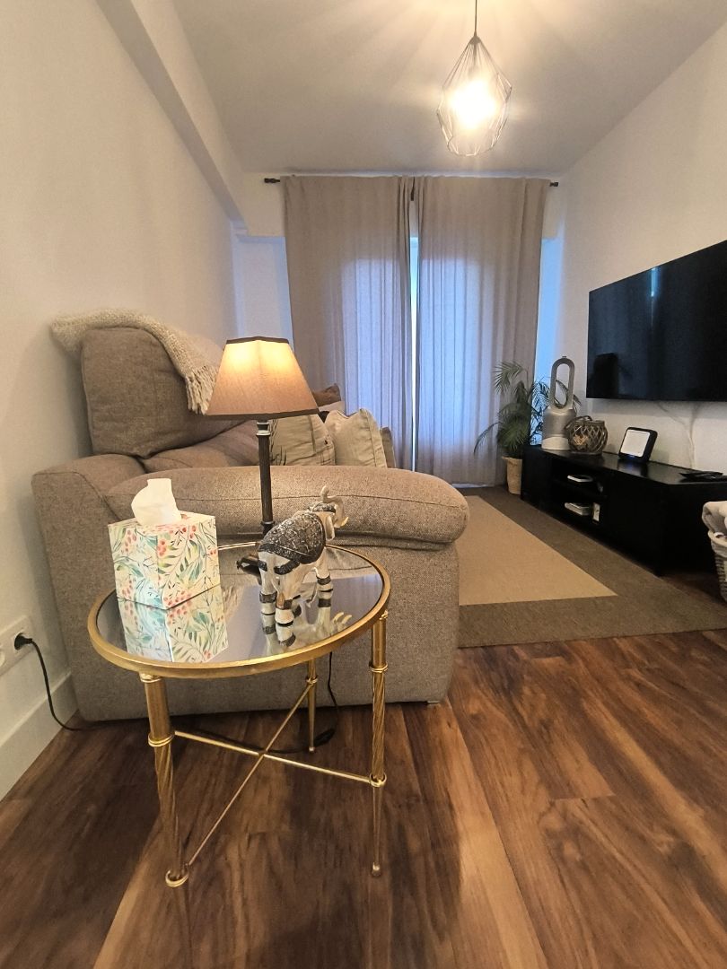 Sala d'estar de Pis en venda en Portugalete amb Calefacció, Parquet i Moblat