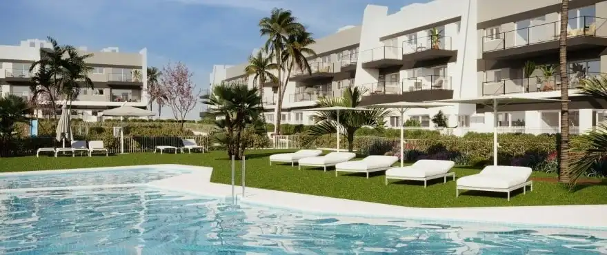 Piscina de Apartamento en venta en Santa Pola con Aire acondicionado, Calefacción y Jardín privado
