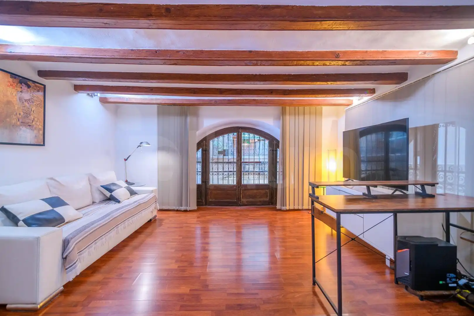 Sala de estar de Piso en venta en Barcelona con Aire acondicionado y Parquet