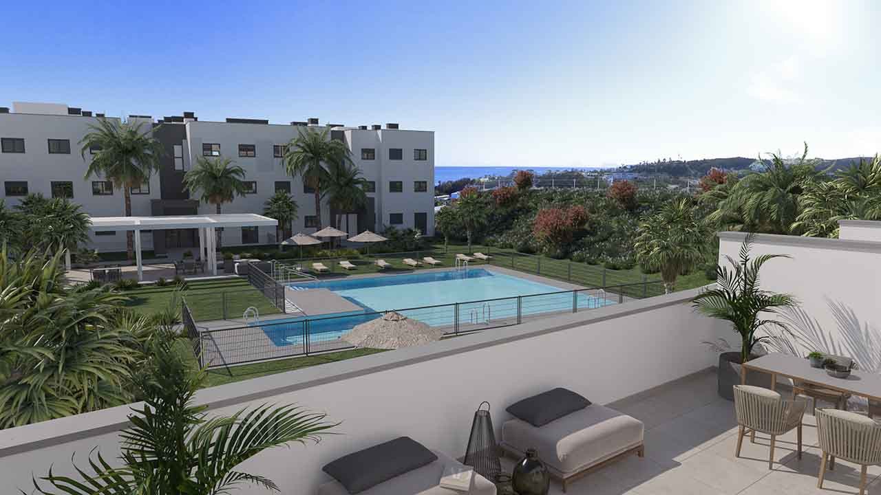 Piscina de Apartament en venda en Estepona amb Aire condicionat, Terrassa i Piscina