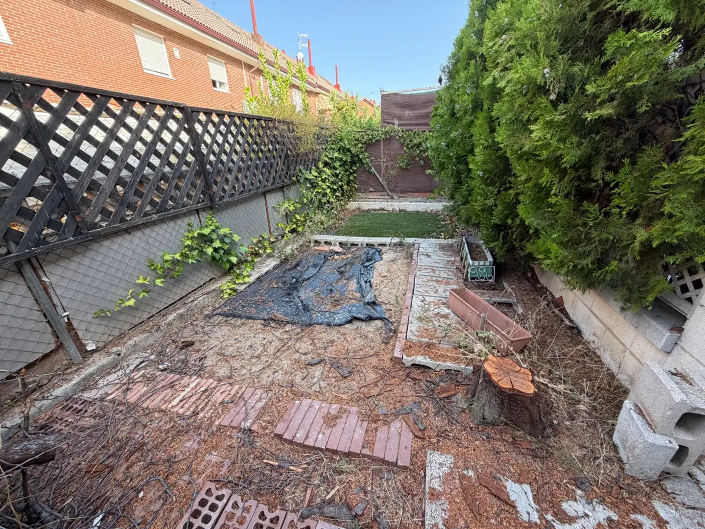 Jardí de Casa adosada de lloguer en Alcorcón amb Calefacció, Jardí privat i Moblat