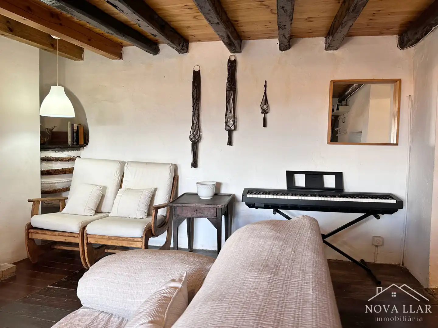 Living room of Houses for sale in Ribes de Freser  with Heating, Parquet flooring and Terrace