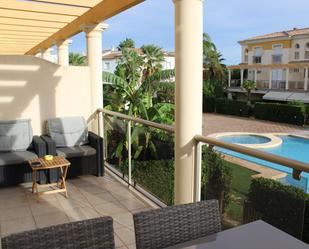 Terrace of Single-family semi-detached to rent in Oliva  with Air Conditioner, Heating and Private garden