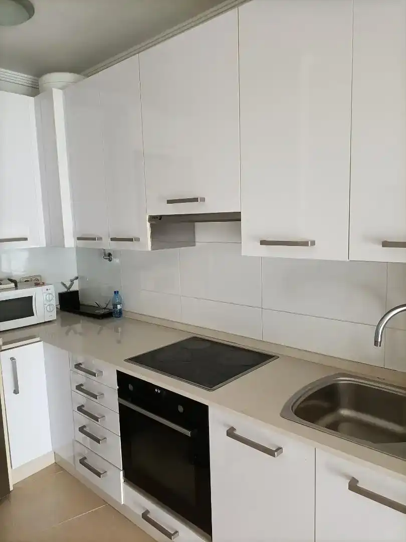 Cuina de Apartament de lloguer en Águilas amb Aire condicionat, Moblat i Forn