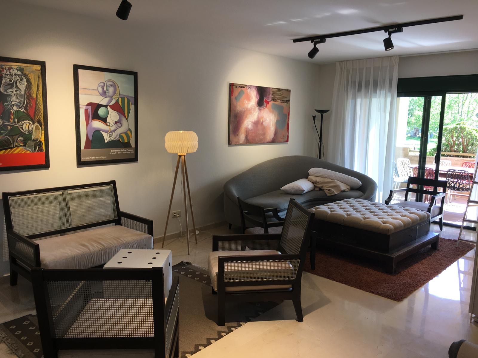 Living room of Flat to rent in Marbella  with Air Conditioner, Heating and Furnished