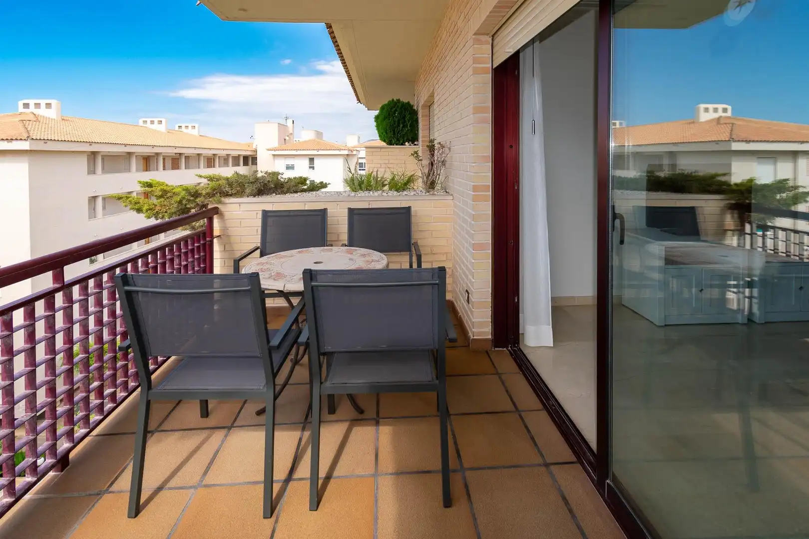 Terraza de Apartamento de alquiler en L'Alfàs del Pi con Aire acondicionado, Terraza y Amueblado