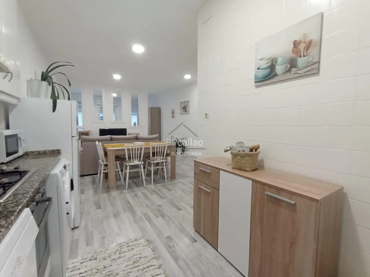 Kitchen of Apartments for rent in Ferrol  with Heating and Furnished