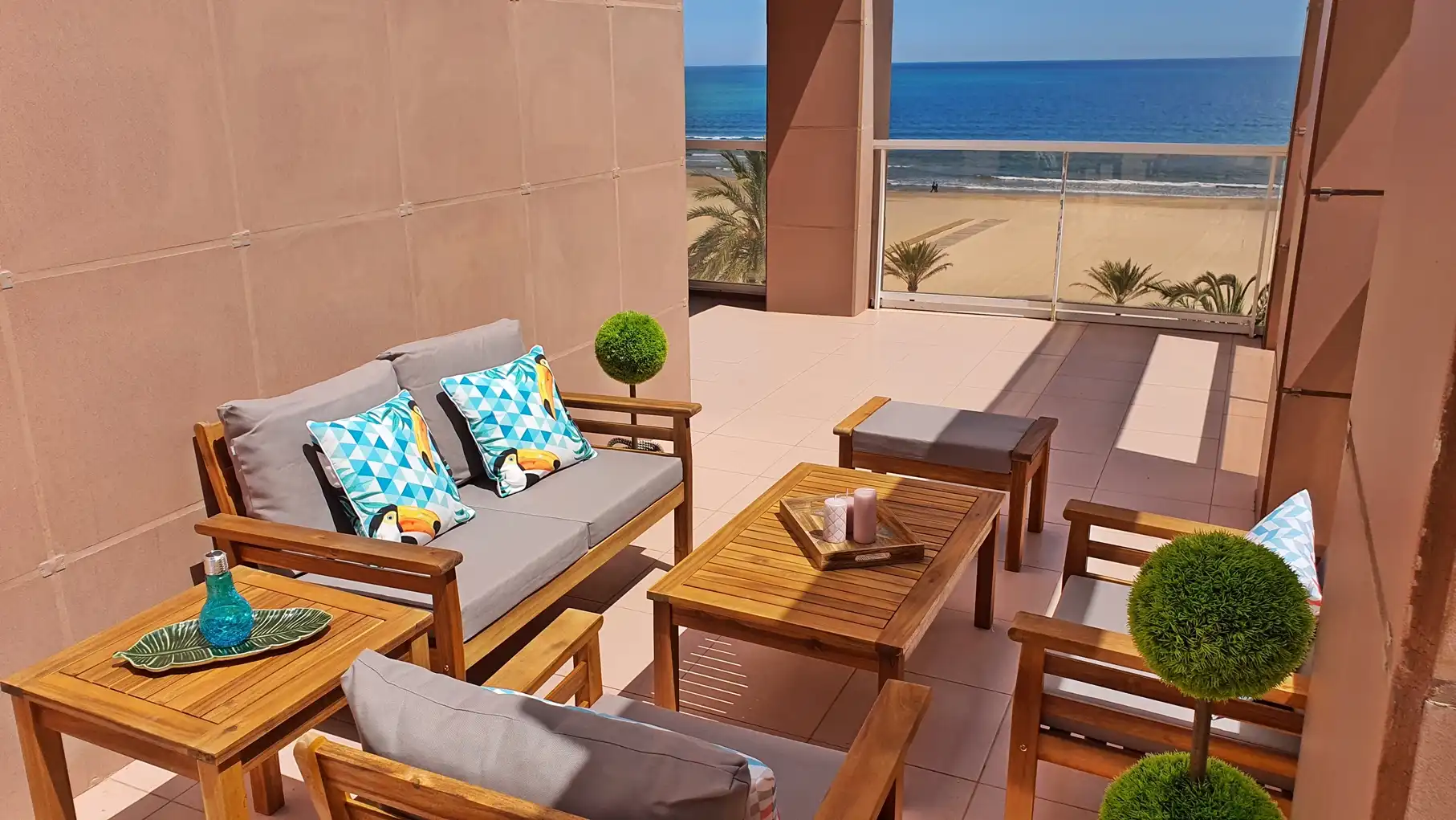 Terrasse von Wohnungen zur Miete in Gandia mit Terrasse, Möbliert und Ofen