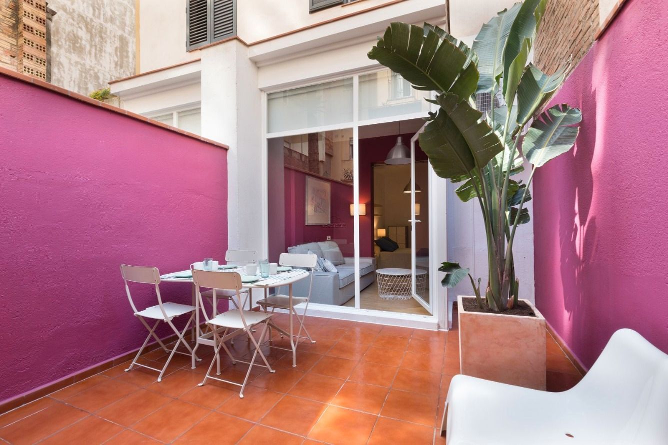 Terrace of Flat to rent in  Barcelona Capital  with Air Conditioner, Heating and Parquet flooring