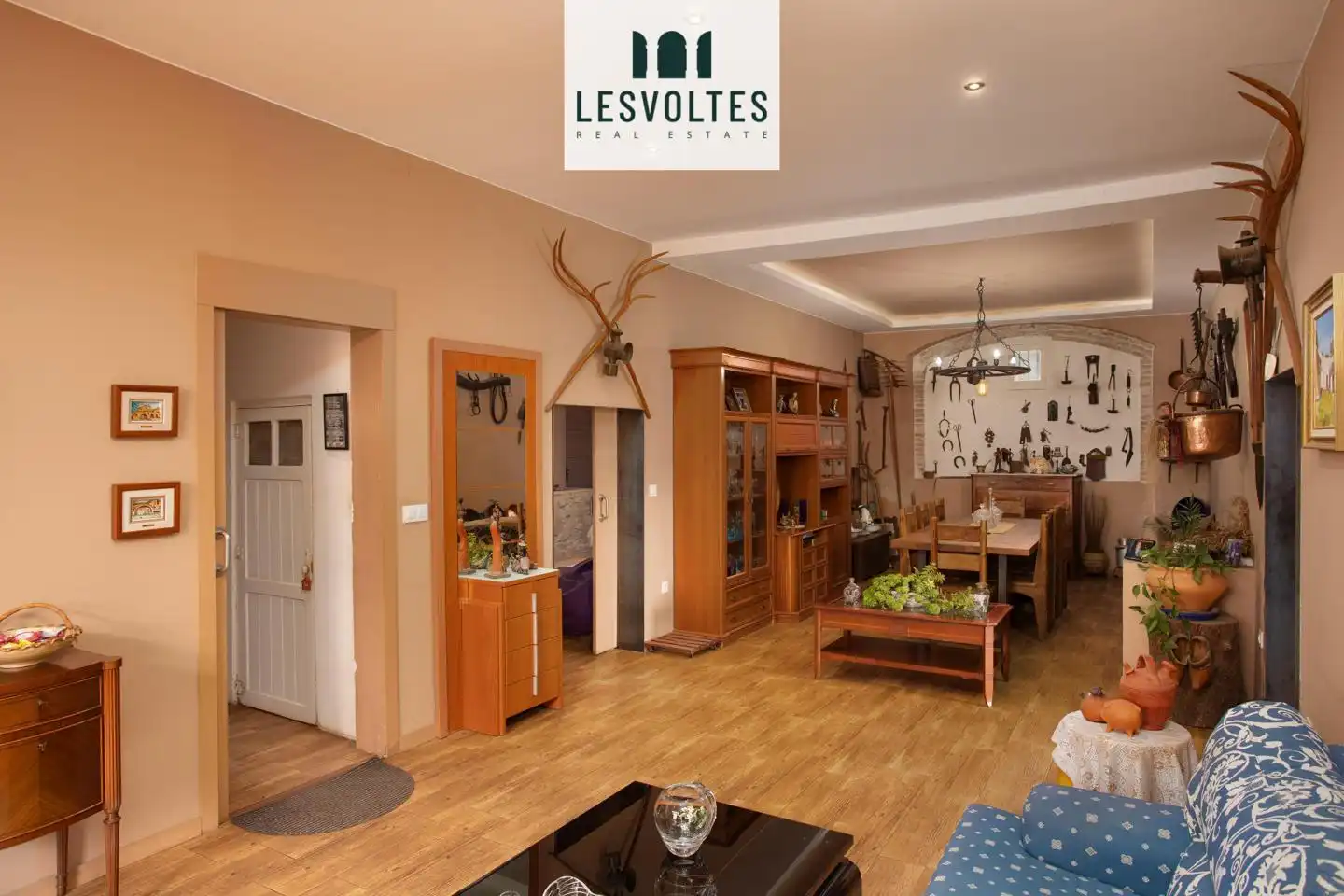 Sala de estar de Casa o chalet en venta en Verges con Aire acondicionado, Jardín privado y Parquet