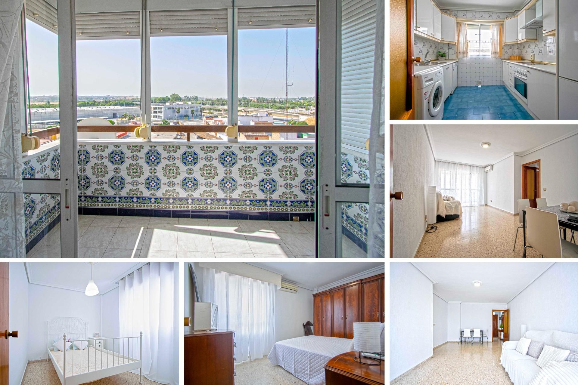 Bedroom of Flat for sale in  Sevilla Capital  with Air Conditioner and Terrace