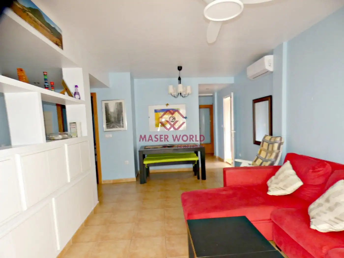 Sala de estar de Piso en venta en Cartagena con Aire acondicionado, Terraza y Amueblado
