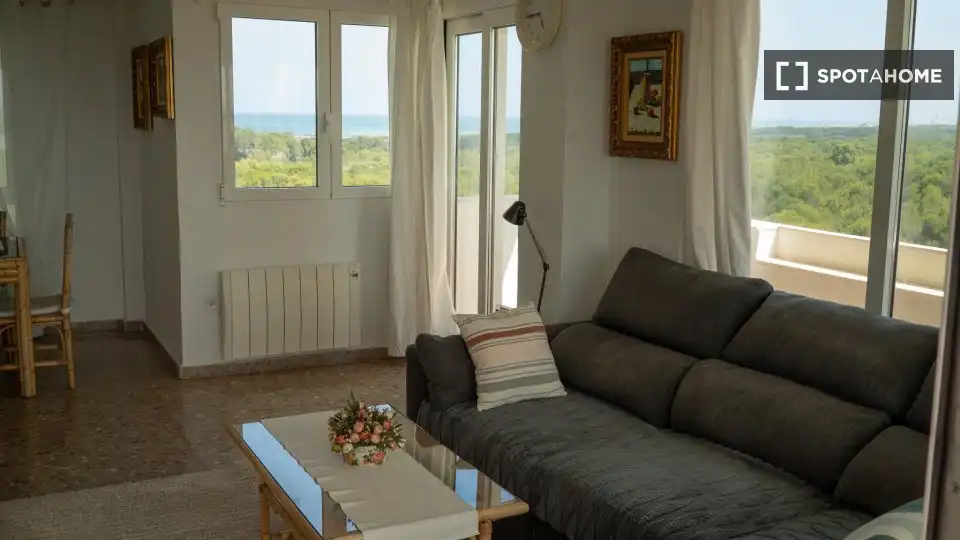 Sala de estar de Piso de alquiler en Valencia con Aire acondicionado, Calefacción y Amueblado