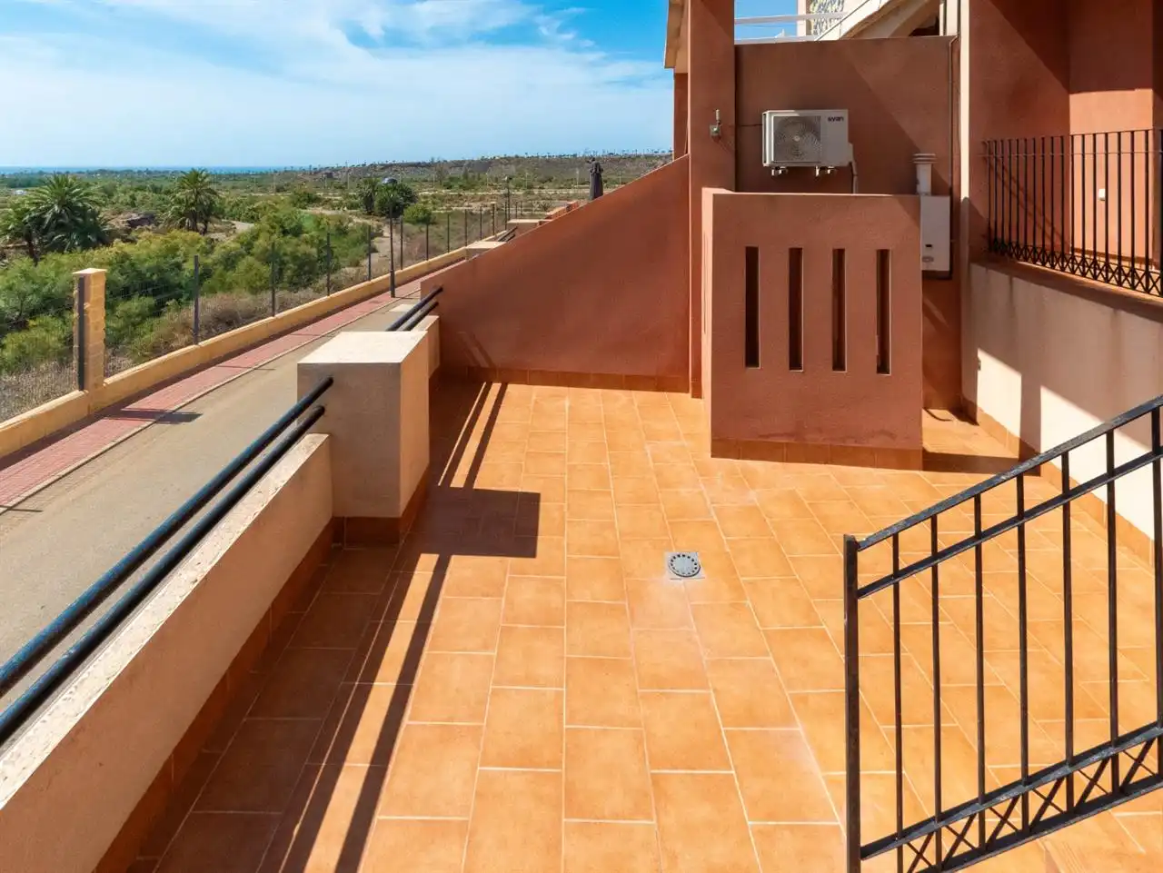 Terrasse von Wohnungen zum Verkauf in Pulpí mit Klimaanlage, Terrasse und Schwimmbad
