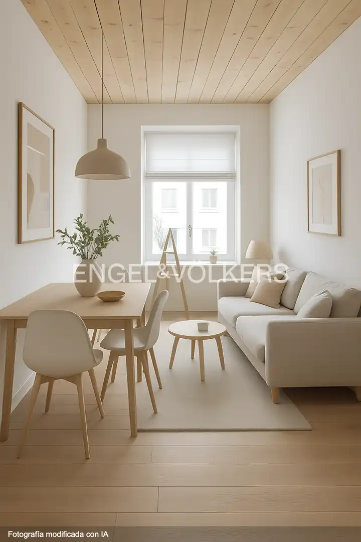 Wohnzimmer von Wohnung zum Verkauf in Barcelona mit Klimaanlage und Heizung